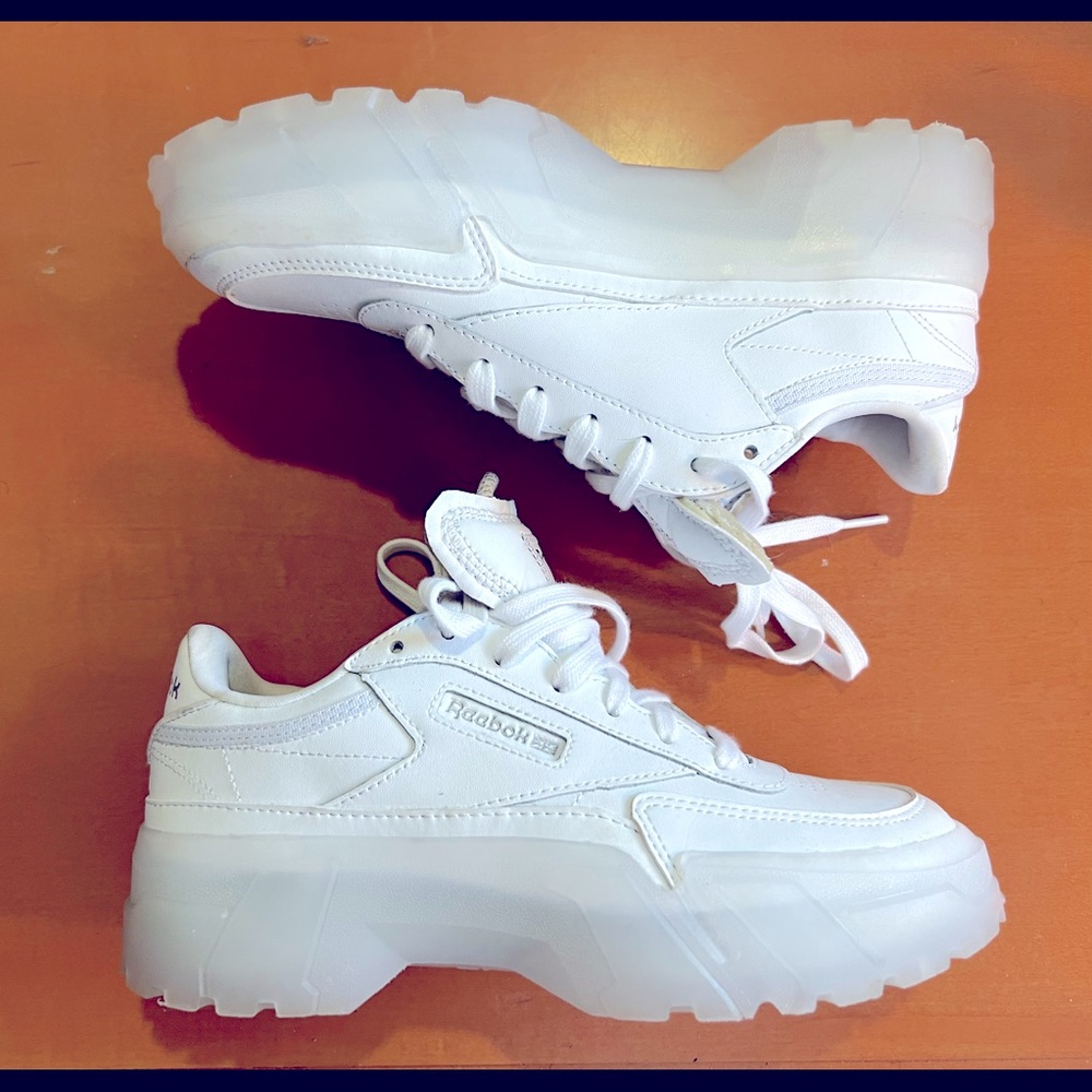 Reebok X Cardi B -White Platform Sneakers